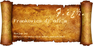 Frankovics Ádám névjegykártya