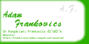 adam frankovics business card
